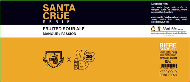 FRUITED SOUR ALE mangue / passion