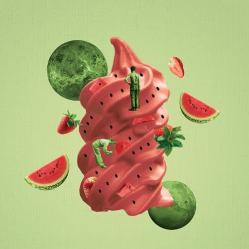 Dessert Station: Watermelon Strawberry Swirl