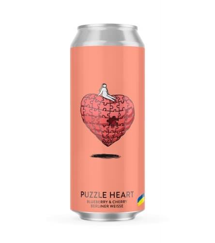 Puzzle Heart Red