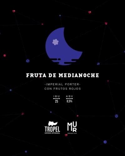 "Fruta de Medianoche" Imperial Porter con frutos rojos