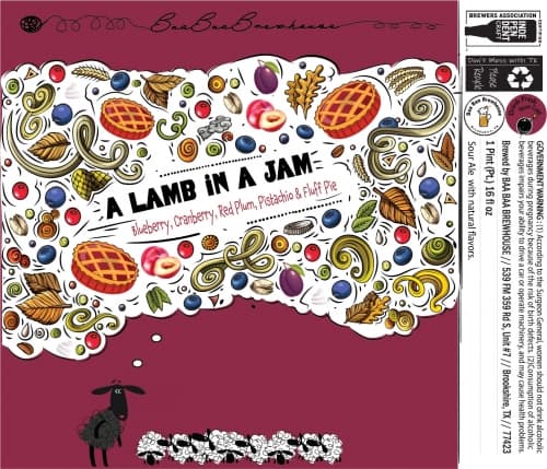 Lamb In A Jam - Blueberry, Cranberry, Red Plum, Pistachio & Fluff Pie