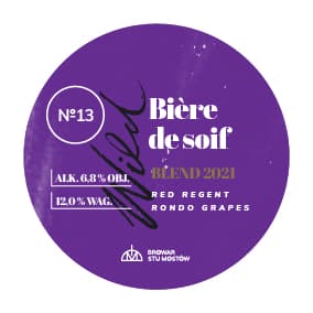 WILD#13 Bière De Soif Refermented With Red Regent And Rondo Grapes Blend 2021