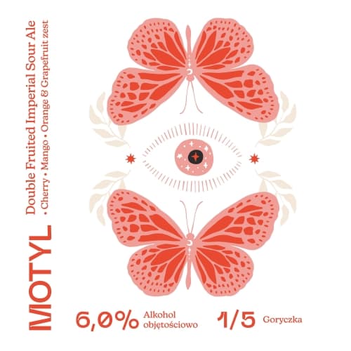 MOTYL Double Fruited Imperial Sour Ale Cherry, Mango, Orange & Grapefruit Zest