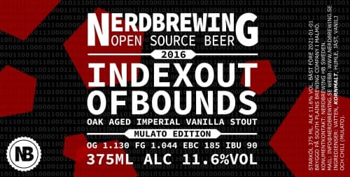 Indexoutofbounds Oak Aged Imperial Vanilla Stout - Mulato Ed.