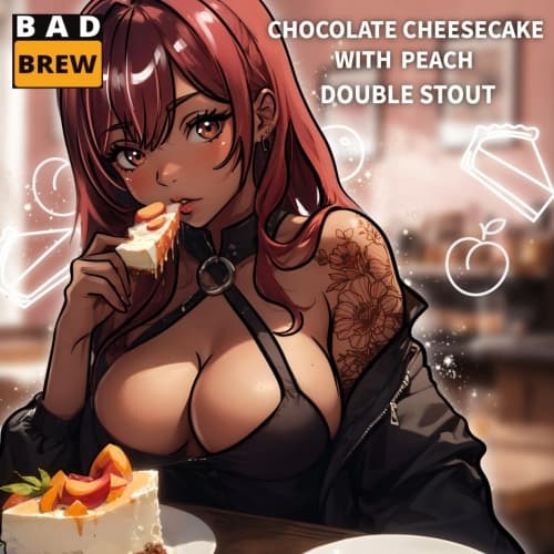 CHOCOLATE CHEESECAKE WITH PEACH