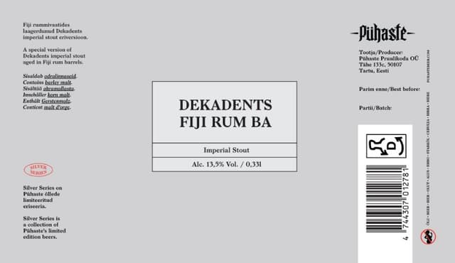 Dekadents Fiji Rum BA (Silver Series)