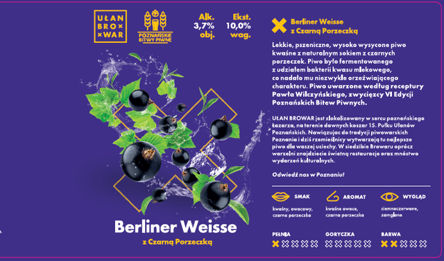 Berliner Weisse Czarna Porzeczka