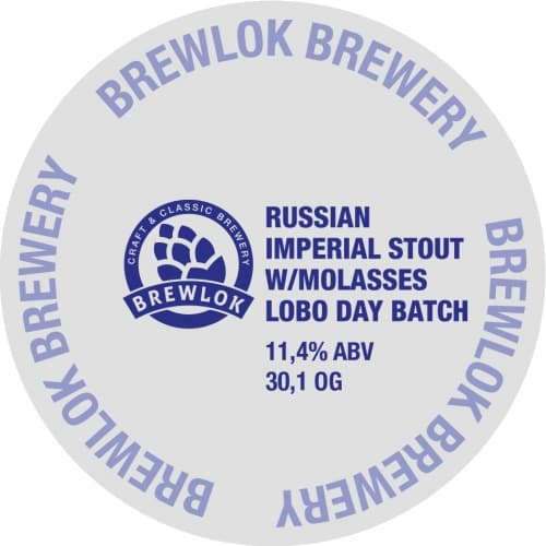 Russian Imperial Stout W/Molasses Lobo Day Batch