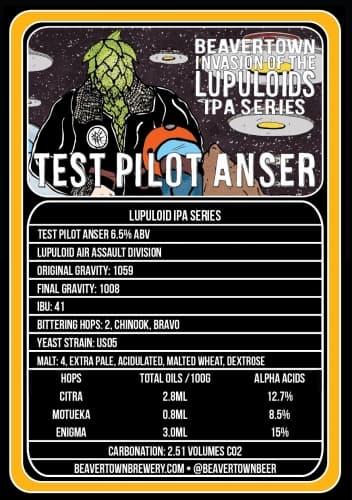 Lupuloids IPA Series - Test Pilot Anser
