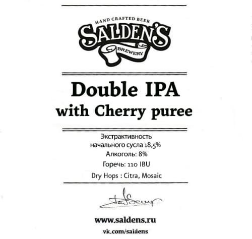 Double IPA With Cherry Puree