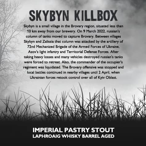 Skybyn Killbox. Imperial Pastry Stout Laphroaig Whisky BA