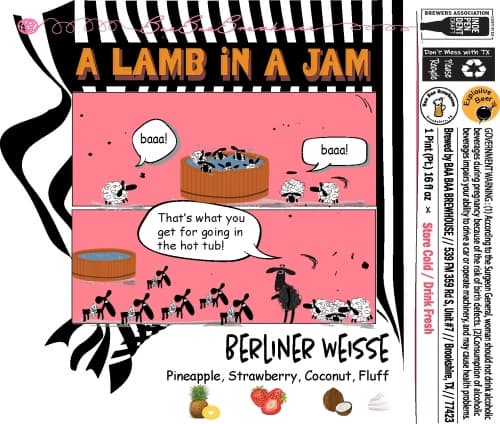Lamb In A Jam - Pineapple, Strawberry, Fluff & Coconut