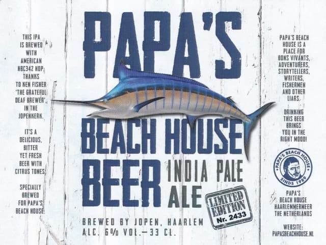 Papa's Beachhouse IPA