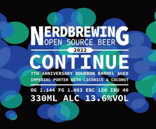 Continue 7th Anniversary Bourbon BA Imperial Porter With Licorice & Coconut
