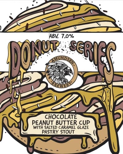 DONUT SERIES - Chocolate Peanut Butter Cup With Salted Caramel Glaze