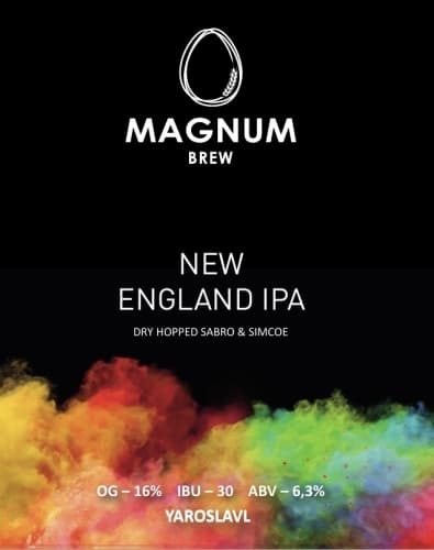 MAGNUM NE IPA (Dry Hopped SABRO & SIMCOE)