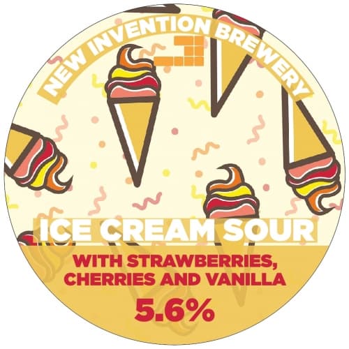 Ice Cream Sour With Strawberries, Cherries And Vanilla