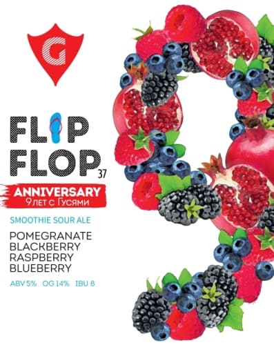 FLIP FLOP 37 | pomegranate • blackberry • raspberry • blueberry