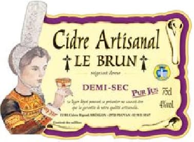 Cidre Artisanal Le Brun Demi-sec Pur Jus