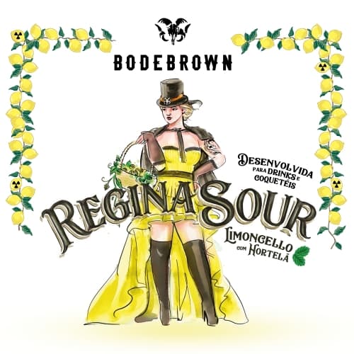 Regina Limoncello Sour com Hortelã