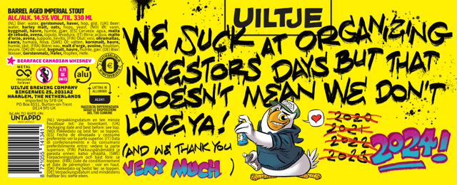 We Suck At Organizing Investors Days But That Doesn’t Mean We Don’t Love Ya!