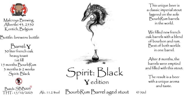 Spirit: Black Gamma Barrel 1st Fill