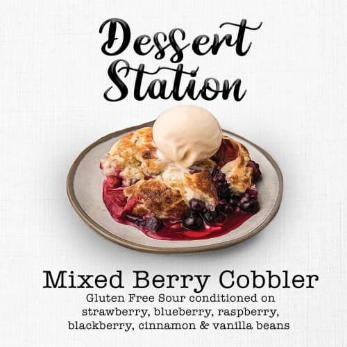 Dessert Station: Mixed Berry Cobbler