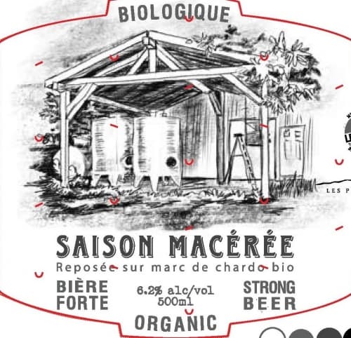 Saison Macérée 6.2% (Reposée Sur Marc De Chardonnay Du Vignoble Les Pervenches)