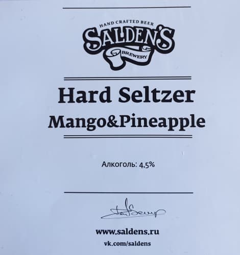 Hard Seltzer Mango & Pineapple