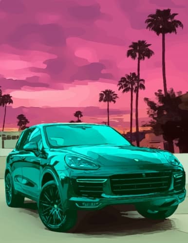 Blue Porsche Truck