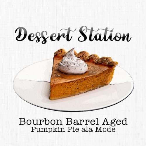 Dessert Station: Bourbon Barrel Aged Pumpkin Pie A La Mode