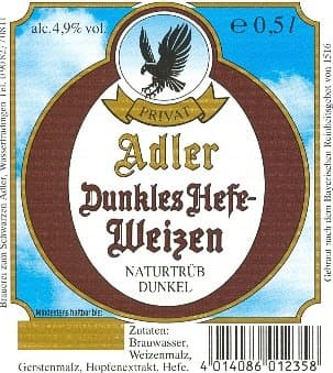 Adler Dunkles Hefe-Weizen