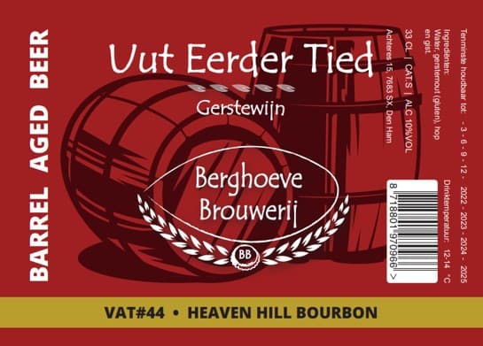 VAT#44 Uut Eerder Tied Barrel Aged Heaven Hill Bourbon