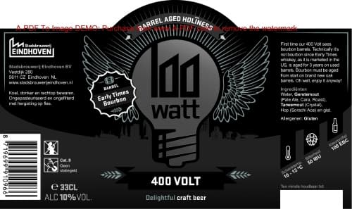 400 Volt BA Early Times Bourbon