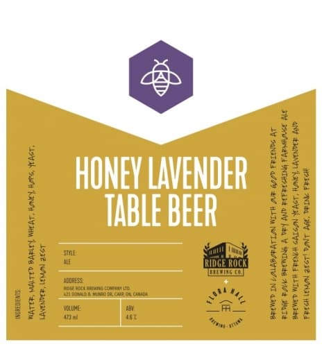 Honey Lavender Table Beer