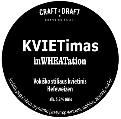 Kvietinis vokiškas (Craft And Draft Hefeweizen)