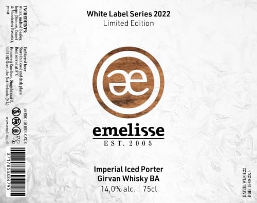 White Label Imperial Iced Porter Girvan Whisky BA 2022