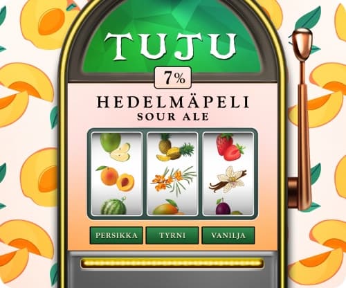 Hedelmäpeli - Persikka, Tyrni, Vanilja