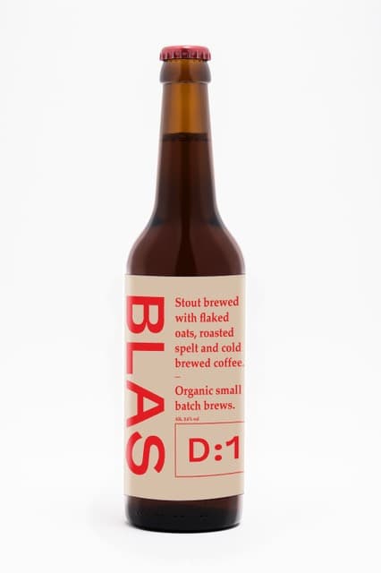 D:1 Stout brewed with flaked oats, roasted spelt and cold brewed coffee.
