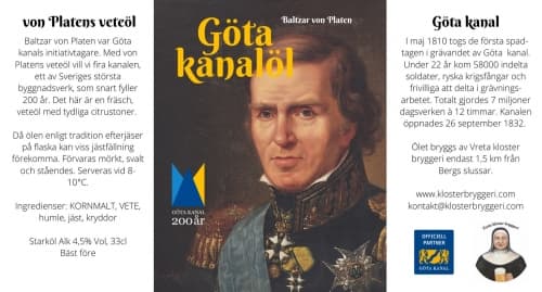 Göta kanalöl von Platens Veteöl