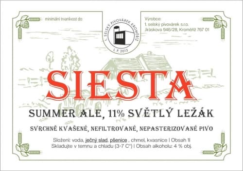 Siesta – Selčina svrchnička