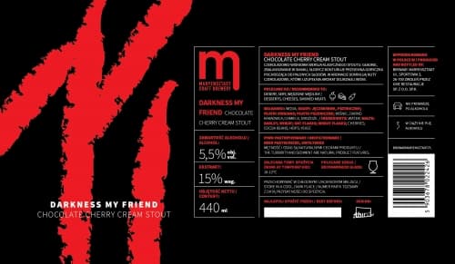 Darkness My Friend – Chocolate Cherry Cream Stout