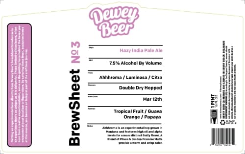 Brewsheet No.3