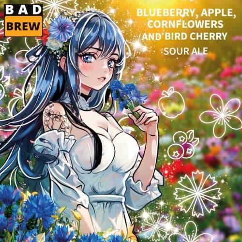 BLUEBERRY, APPLE, CORNFLOWERS AND BIRD CHERRY