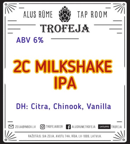 2C MILKSHAKE IPA