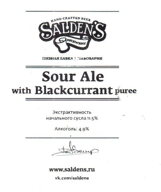 Sour Ale With Blackcurrant Puree