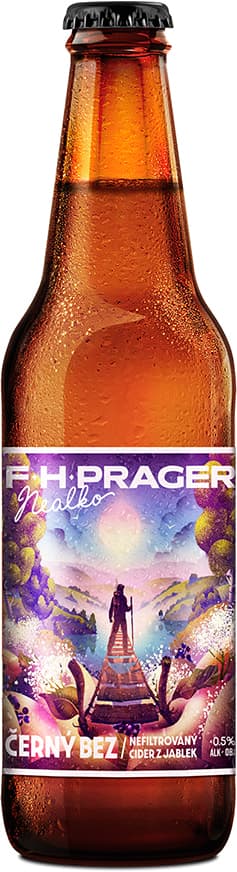 F.H. Prager Nealko Cider Černý bez
