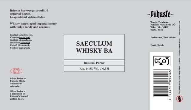 Saeculum Whisky BA (Silver Series)