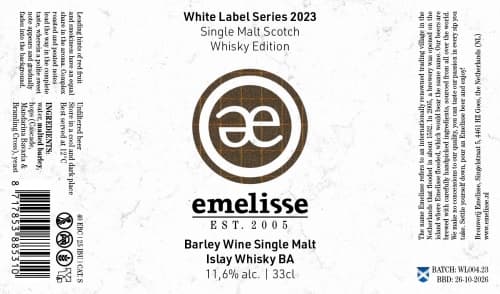 White Label Barley Wine Single Malt Islay Whisky BA 2023