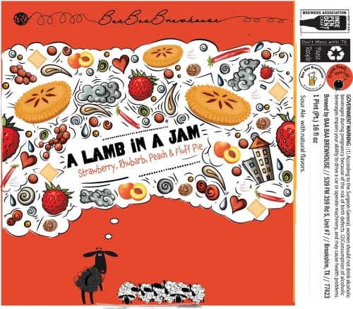 Lamb In A Jam - Strawberry, Rhubarb, Peach & Fluff Pie